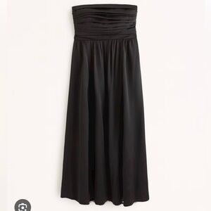 Abercrombie Emerson Ruched Strapless Midi Dress